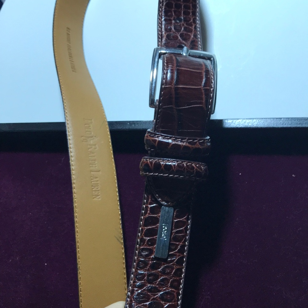 Vintage Polo Ralph Lauren genuine leather belt Sz 32